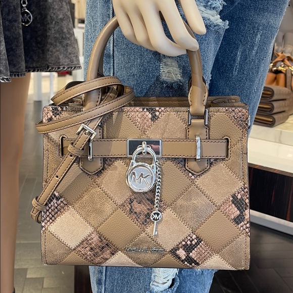 MICHAEL KORS Hamilton Small Patchwork Satchel Crossbody Bag
Driftwood 
NWT - Picture 10 of 16